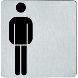 Panneau inox WC,Homme 0 36 4059,F69 matt