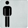 Panneau inox WC,Homme 0 36 4059,F69 matt