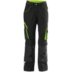 Pantalon femme FORTIS 24 noir/vert citron. Gr. 50