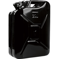 Bidon de carburant 20l Noir  RAL 9005 tôle dacier-L345xB165xH470mm VALPRO