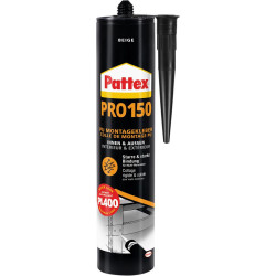 Pattex colle de montage PRO150 495g ton bois clair (Par 12)