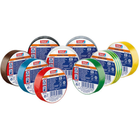 Ruban isolant électrique en PVC 10 m x 15 mm. blanc (Par 10)