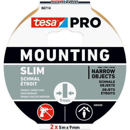 tesa Montage PRO étroit 2x 5m:9mm 66714-00000-00 (Par 10)