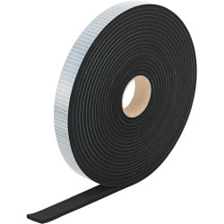 Bandes de caoutchouc cellulaire EPDM. 9x3mm. 10m autocollant simple face FORTIS (Par 10)