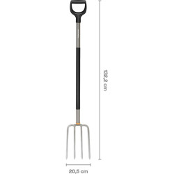 Fourchette à bêcher Ergonomique grise (Par 4)