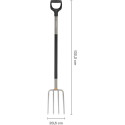 Fourchette à bêcher Ergonomique grise (Par 4)