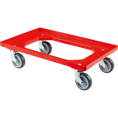 Collecteur scooter tout usage T.-ROLLER avec plaque. TK 250kg TPR. rouge