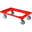 Collecteur scooter tout usage T.-ROLLER avec plaque. TK 250kg TPR. rouge