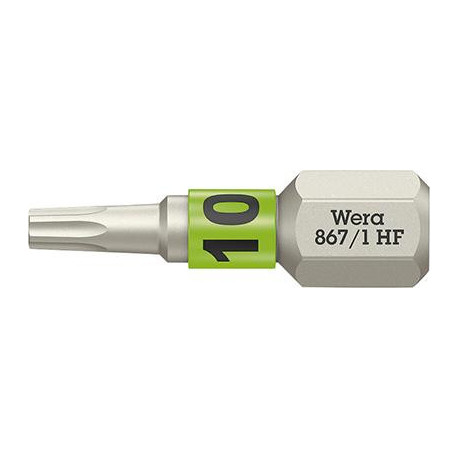 Embout dur-dur 1/4 DIN 3126 C6.3 T10x25mm fonction de maintien Wera