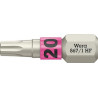 Embout dur dur 1/4 DIN 3126 C6.3 T20x25mm fonction de maintien Wera