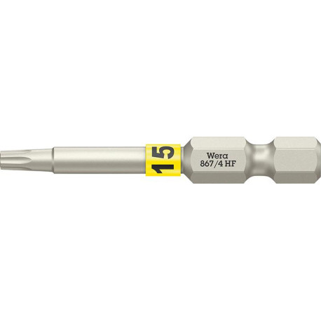 Embout dur dur 1/4 DIN 3126 E6.3 T15x50mm fonction de maintien Wera
