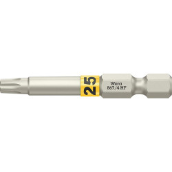 Embout dur dur 1/4 DIN 3126 E6.3 T25x50mm fonction de maintien Wera