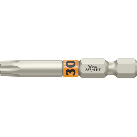 Embout dur dur 1/4 DIN 3126 E6.3 T30x50mm fonction de maintien Wera