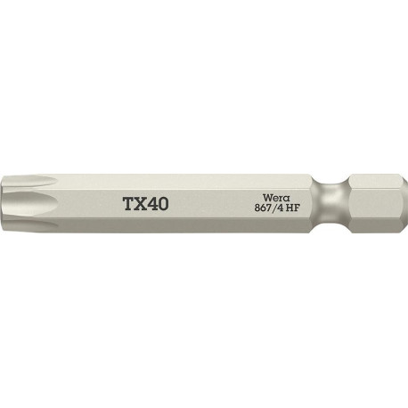 Embout dur dur 1/4 DIN 3126 E6.3 T40x50mm fonction de maintien Wera