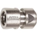 Raccord rapide Geka en métal 1/2" sans arret eau