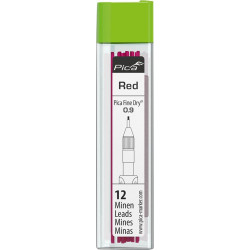 Jeu de mines de rechange rouge pour marqueur fin FineDry rouge 0,9 mm Pica