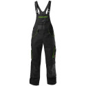 Salopette FORTIS H 24. noir/vert anis. Gr. 58