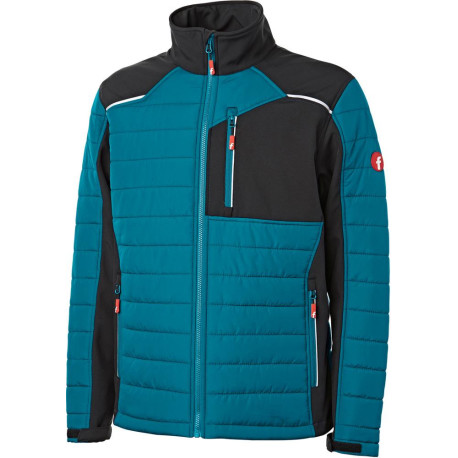 Veste matelassée hybride pétrole/noir taille. XS Fortis Éléments