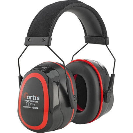 Casque anti bruit 31dB EN 352-1 Rouge FORTIS