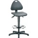 Chaise de bureau rembourré par mousse intégrale - avec patins et repose-pieds circulaire hauteur réglable par lift a gaz de 580 a 850 mm - C