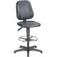 Chaise de travail Unitec 3 sur patins et avec repose pieds - skai - 9651-0551