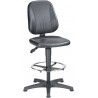 Chaise de travail Unitec 3 sur patins et avec repose pieds - skai - 9651-0551