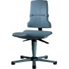 Chaise de travail ESD Sintec 1 sur patins gris - Dossier a contact permanent avec inclinaison d'assise - 9810-1000