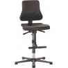Chaise de travail Solitec 3 sur patins avec marchepied tissu 9213-6801