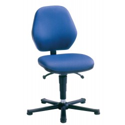 Chaise bureau Laboratoire Basic 2 sur roulettes, Dossier a contact permanent, Tissu- 9133-6902-502
