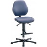 Chaise bureau Laboratoire Basic 2 sur roulettes- tissu - Dossier a contact permanent, 9133-CI11-502
