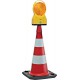 Cone de lumière stroboscopique hauteur double face LED 750 mm