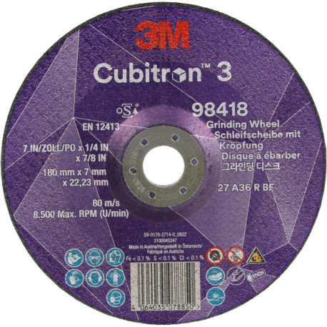 Disque abrasif Cubitron 3180 x 7 mm P36+ 3M 3M