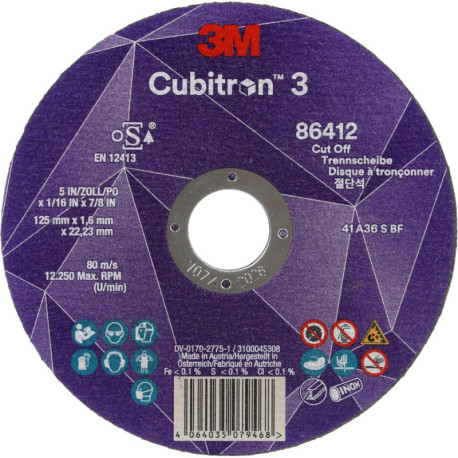 Disque à tronçonner Cubitron 3 115 x 1,0 mm 3M 3M