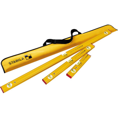 Jeu de niveaux à bulle Pro Set 80 AS 3 pièces 30-120cm Stabila