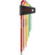Jeu de tournevis coudés dans un support en plastique 7 pièces 1,5-6 90-100 degrés Rainbow PB Swiss Tools
