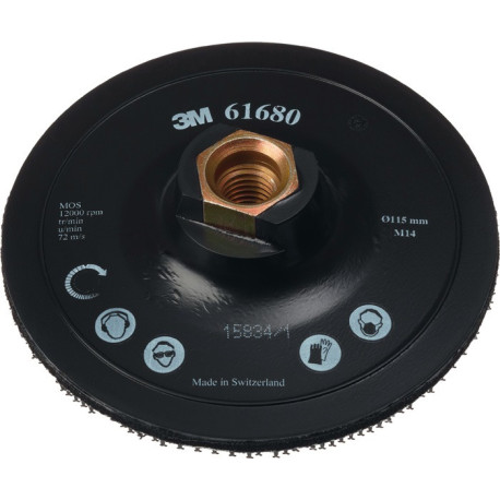 Plaque d'appui Scotch Brite™ DH-AC D.115mm M14 avec centrage 3M