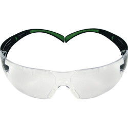 Lunettes de sécurité SecureFit-SF400 EN 166.EN 170 branches noir vert Verres transparents.