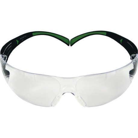 Lunettes de sécurité SecureFit-SF400 EN 166.EN 170 branches noir vert Verres transparents.