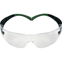 Lunettes de sécurité SecureFit-SF400 EN 166.EN 170 branches noir vert Verres transparents.