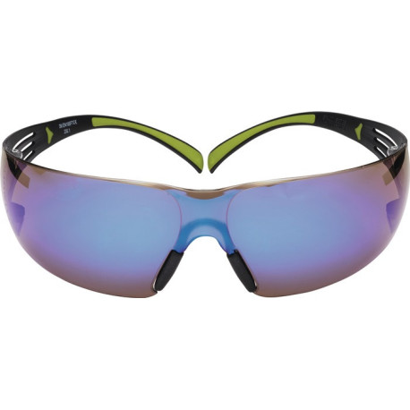 Lunettes de sécurité SecureFit-SF400 EN 166.EN 172 branches noir vert Verres bleu PC.