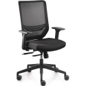 Chaise de bureau pivotante accoudoirs en résille.réglable noir 410-520mm avec support synchrone 110kg