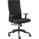 Chaise de bureau pivotante avec technologie synchrone noir 420-530mm avec accoudoirs Trgf.110kg