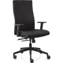 Chaise de bureau pivotante avec technologie synchrone noir 420-530mm avec accoudoirs Trgf.110kg