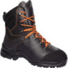 Bottes de sécurité forestière KAILASH taille 45 cuir lisse noir/orange S3 HRO CI HI SRC