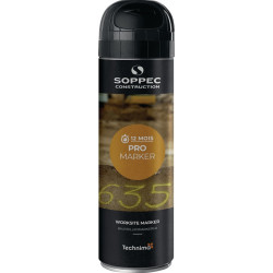 Spray de marquage de chantier Pro Marker noir aérosol 500ml SOPPEC (Par 12)