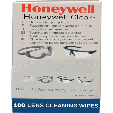 Chiffons de nettoyage pour lunettes Honeywell Clear® Plus L130xW60mm 100 pièces 1 paquet de 100 pièces.