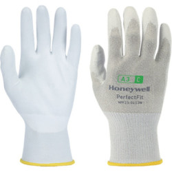 Gant anti coupure New Perfect Fit 13G PU A3/C taille 9 blanc EN 388 PSA II HONEYWELL (Par 10)