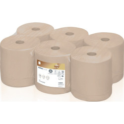 Rouleau de serviettes Satino PureSoft 2 plis beige doux L170xL205environmm 6 Rl./PU (Par 6)
