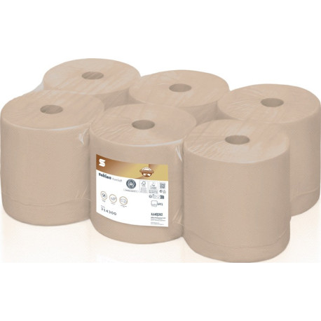 Rouleau de serviettes Satino PureSoft 2 plis beige doux L170xL205environmm 6 Rl./PU (Par 6)