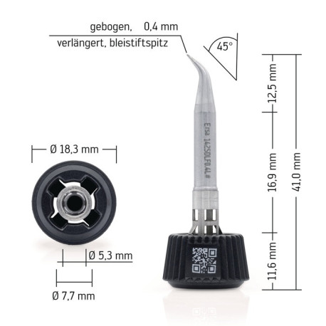 Panne à souder pointe crayon B.0.4mm 0142SDLF04L/SB ERSA